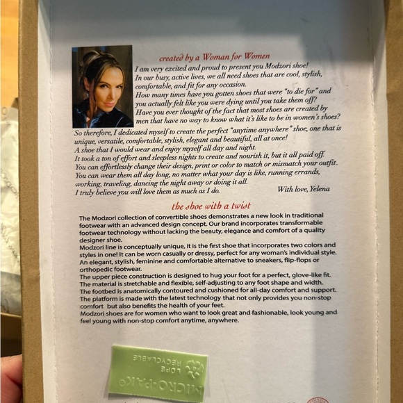 Modzori Klein Reversible Sandal Black/White Women’s 11 NEW - Picture 4 of 7